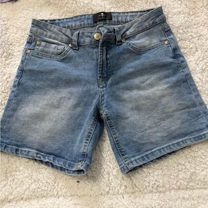 NWOT 7 For All Mankind Blue Denim Shorts